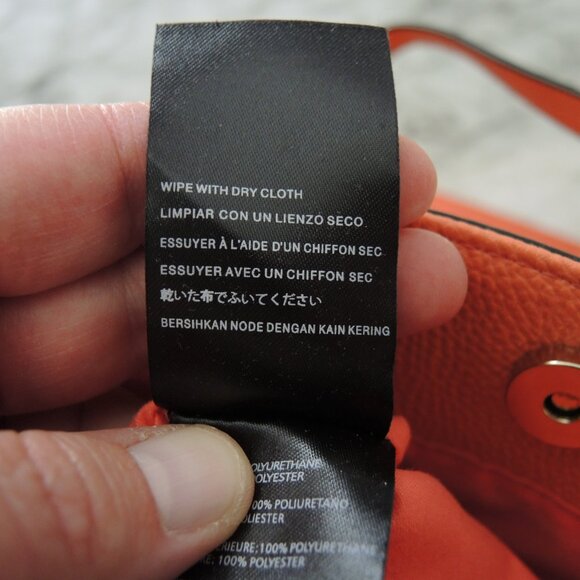 bebe Orange Tote Bag with Short Handles & Crossbody Strap 13" x 13" x 4" New? - Picture 8 of 16